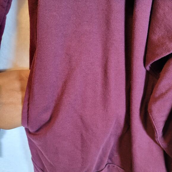 AllSaints Womens Delia Waterfall Open Front Cardigan Womens Size Small Red Cozy - Picture 2 of 8